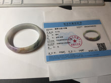 Load image into Gallery viewer, 50mm certified Type A 100% Natural light green purple yellow(FU LU SHOU) oval Jadeite Jade bangle BQ54-8192(Etsy listed))
