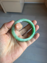 Load image into Gallery viewer, 50mm Certified Type A 100% Natural sunny green gray Oval shape Jadeite Jade bangle BG235-9903
