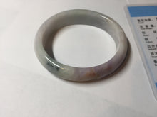 Load image into Gallery viewer, 50mm certified Type A 100% Natural light green purple yellow(FU LU SHOU) oval Jadeite Jade bangle BQ54-8192(Etsy listed))
