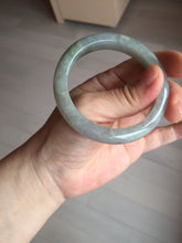 Load image into Gallery viewer, 53mm 100% natural certified dark green/gray jadeite jade bangle BM53-8655

