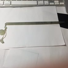 Load image into Gallery viewer, 20cm 100% Natural icy white gray black(灰冰) Xiu Jade (Serpentine) Hairpin AW66

