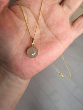 Load image into Gallery viewer, 10.5mm 100% natural type A yellow purple Jadeite Jade simple is the best series pendant PF50
