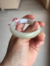 Load image into Gallery viewer, 48mm certified 100% natural Type A icy watery light green yellow white oval jadeite jade bangle PC16-6669
