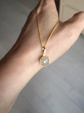 Load image into Gallery viewer, 10.5mm 100% natural type A yellow purple Jadeite Jade simple is the best series pendant PF50
