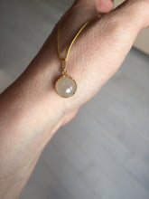 Load image into Gallery viewer, 10.5mm 100% natural type A yellow purple Jadeite Jade simple is the best series pendant PF50
