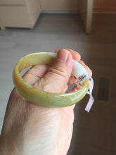 Load image into Gallery viewer, 52.4 mm Certified Type A 100% Natural yellow light green white Jadeite Jade bangle PH166-3808
