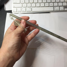 Load image into Gallery viewer, 20cm 100% Natural icy white gray black(灰冰) Xiu Jade (Serpentine) Hairpin AW66
