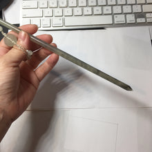 Load image into Gallery viewer, 20cm 100% Natural icy white gray black(灰冰) Xiu Jade (Serpentine) Hairpin AW66

