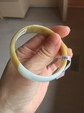 Load image into Gallery viewer, 52.4 mm Certified Type A 100% Natural yellow light green white Jadeite Jade bangle PH166-3808
