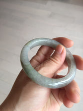 Load image into Gallery viewer, 53mm 100% natural certified dark green/gray jadeite jade bangle BM53-8655
