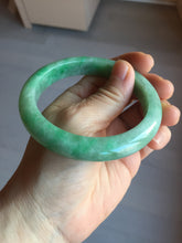 Load image into Gallery viewer, 60mm Certified Type A 100% Natural sunny green gray Jadeite Jade bangle BG234-9885
