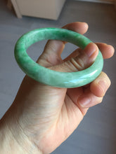 Load image into Gallery viewer, 60mm Certified Type A 100% Natural sunny green gray Jadeite Jade bangle BG234-9885
