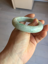 Load image into Gallery viewer, 52.3mm Certified Type A 100% Natural sunny green white chubby Jadeite bangle PE98-6212
