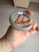 Load image into Gallery viewer, 53mm 100% natural certified dark green/gray jadeite jade bangle BM53-8655

