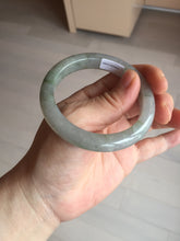 Load image into Gallery viewer, 53mm 100% natural certified dark green/gray jadeite jade bangle BM53-8655
