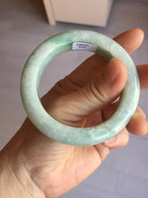 Load image into Gallery viewer, 52.3mm Certified Type A 100% Natural sunny green white chubby Jadeite bangle PE98-6212
