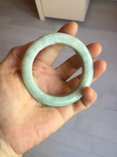 Load image into Gallery viewer, 52.3mm Certified Type A 100% Natural sunny green white chubby Jadeite bangle PE98-6212
