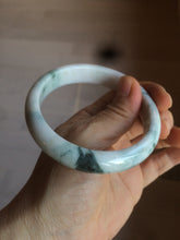 Load image into Gallery viewer, 59.5mm Certified 100% natural type A green white/light purple jadeite jade bangle AT86-9566
