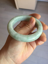 Load image into Gallery viewer, 52.3mm Certified Type A 100% Natural sunny green white chubby Jadeite bangle PE98-6212
