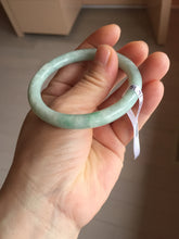 Load image into Gallery viewer, 51mm certified Type A 100% Natural light green sunny green white round cut Jadeite Jade bangle PH165
