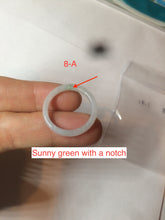 Load image into Gallery viewer, 100% natural type A white slim jadeite jade band ring BF53
