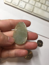 Load image into Gallery viewer, Type A 100% Natural Light Green-Gray (淡油冰) Jadeite Jade Monkey with Longevity Peach (寿桃) Pendant – Wisdom, Courage &amp; Longevity PC240
