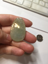 Load image into Gallery viewer, Type A 100% Natural Light Green-Gray (淡油冰) Jadeite Jade Monkey with Longevity Peach (寿桃) Pendant – Wisdom, Courage &amp; Longevity PC240
