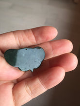 Load image into Gallery viewer, 100% Natural type A icy watery  light dark green/blue/gray/black Guatemala Jadeite Jade butterfly pendant PF48
