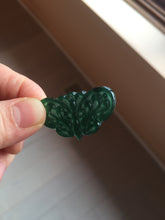 Load image into Gallery viewer, 100% Natural type A icy watery  light dark green/blue/gray/black Guatemala Jadeite Jade butterfly pendant PF48
