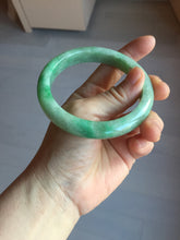 Load image into Gallery viewer, 60mm Certified Type A 100% Natural sunny green gray Jadeite Jade bangle BG233-9884
