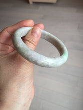 Load image into Gallery viewer, 56.5mm 100% natural type A sunny green/white/purple jadeite jade bangle BM49-8039
