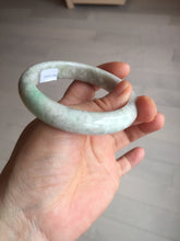 Load image into Gallery viewer, 56.5mm 100% natural type A sunny green/white/purple jadeite jade bangle BM49-8039
