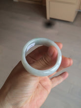 Load image into Gallery viewer, 41.1mm certified Type A 100% Natural sunny green white Jadeite Jade little kid bangle BG35-0099
