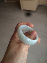 Load image into Gallery viewer, 41.1mm certified Type A 100% Natural sunny green white Jadeite Jade little kid bangle BG35-0099
