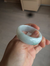Load image into Gallery viewer, 41.1mm certified Type A 100% Natural sunny green white Jadeite Jade little kid bangle BG35-0099
