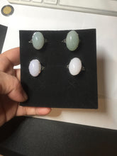 Load image into Gallery viewer, 100% natural type A icy watery green dark green four-prong jadeite jade ring group AA91
