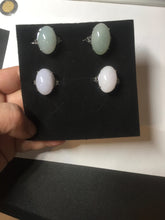 Load image into Gallery viewer, 100% natural type A icy watery green dark green four-prong jadeite jade ring group AA91

