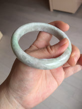 Load image into Gallery viewer, 56.5mm 100% natural type A sunny green/white/purple jadeite jade bangle BM49-8039
