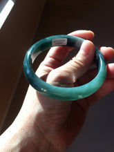 Load image into Gallery viewer, 60.6mm Certified Type A 100% Natural dark green/blue/gray/black Guatemala Jadeite bangle Pb280-0691
