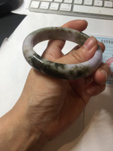 Load image into Gallery viewer, 58.5mm certified 100% natural Type A dark green purple red black Mountain Blossoms (山花烂漫)jadeite jade bangle PC256-0467
