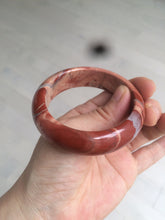 Load image into Gallery viewer, 53mm 100% natural red/pink red jasper stone bangle XY89
