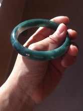 Load image into Gallery viewer, 60.8mm Certified Type A 100% Natural dark green/blue/gray/black Guatemala Jadeite bangle PB279-0687
