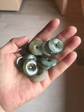Load image into Gallery viewer, 22-25mm Type A 100% Natural dark green/white/yellow /gray/black Jadeite Jade Safety Guardian Button donut Pendant group PB49 (Add-on items)
