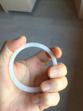 Load image into Gallery viewer, 53.5mm Certified 100% Natural white slim nephrite jade bangle HN138-9099
