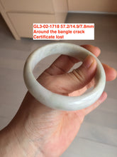 Load image into Gallery viewer, 51-59mm Type A 100% Natural light green/yellow/white  Jadeite Jade bangle group GL30 Add-on items, not for sale alone.
