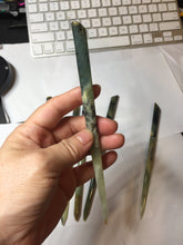 Load image into Gallery viewer, 17-18cm 100% Natural Green Blue Yellow Xiu Jade (Serpentine) Quiet Country Serial Hairpin AW69
