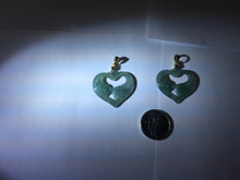 Load image into Gallery viewer, 100% Natural type A dark green/blue/black heart pinky promise(执子之手，与子偕老) Guatemala jadeite Jade pendant PF47
