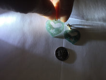 Load image into Gallery viewer, 100% Natural type A dark green/blue/black heart pinky promise(执子之手，与子偕老) Guatemala jadeite Jade pendant PF47
