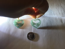 Load image into Gallery viewer, 100% Natural type A dark green/blue/black heart pinky promise(执子之手，与子偕老) Guatemala jadeite Jade pendant PF47
