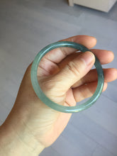 Load image into Gallery viewer, 58.7mm Type A 100% Natural icy watery light green/blue/gray Guatemala slim round cut Jadeite bangle PJ43-0685
